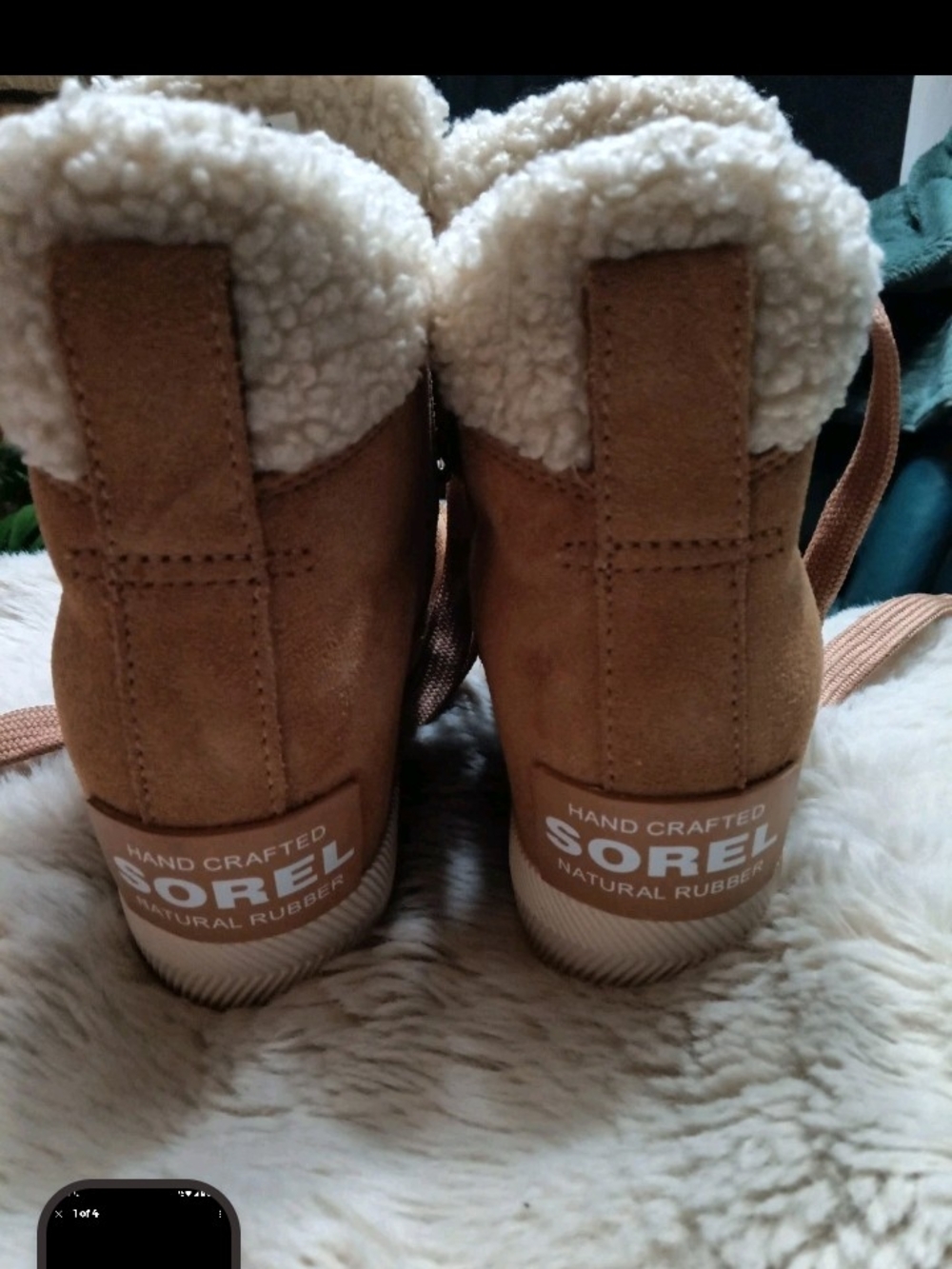 Sorel Brown Suede Shearling-Lined Ankle Boots
